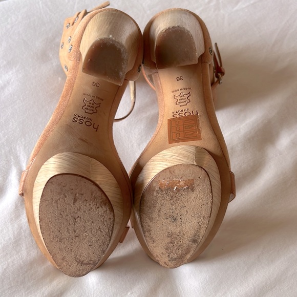 Hoss Intropia Suede Platform Heels size 36. Peach - Picture 3 of 4